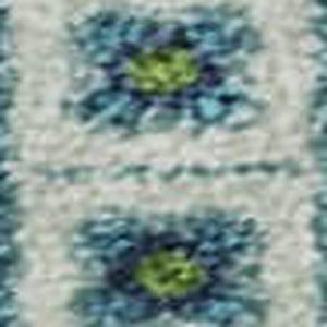 HomeRoots 5' X 8' Vibrant Lime Green, Teal & Ivory Tribal Area Rug – Durable, Washable, UV Protected Style! 679290