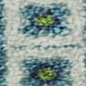 HomeRoots 9' X 12' Vibrant Lime Green, Teal & Ivory Tribal Area Rug - Stain Resistant, UV Protected & Washable! 679293