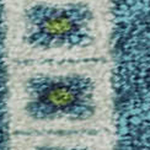 HomeRoots 9' X 12' Vibrant Lime Green, Teal & Ivory Tribal Area Rug - Stain Resistant, UV Protected & Washable! 679293