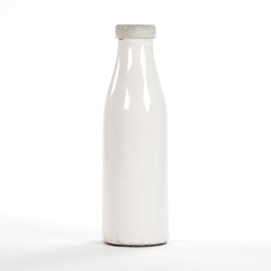 Distressed Crackle White Vase (6792L A369A) Zentique