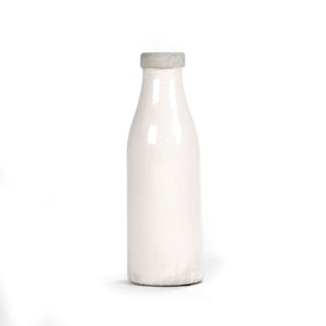 Distressed Crackle White Vase (6792M A369A) Zentique
