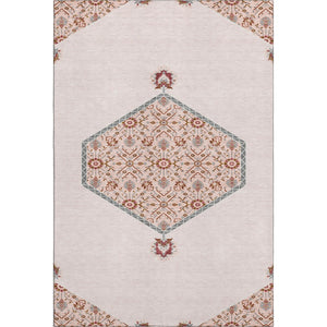 HomeRoots 9' X 12' Pink Burgundy & Gray Oriental Washable Area Rug - Stylish, Durable, UV Protected & Easy Care 679389