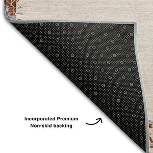 HomeRoots 10' X 14' Washable Oriental Area Rug in Pink, Burgundy & Gray - UV Protected, Stylish & Durable! 679390