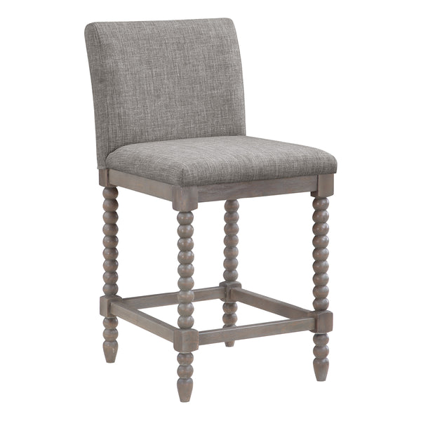 OSP Home Furnishings Abbott 26" Spindle Stool Dove / Brushed Grey