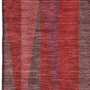 HomeRoots 9' X 12' Red And Burgundy Geometric Washable Area Rug - Durable, Stylish, UV Protected for Busy Homes 679461