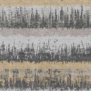 HomeRoots 9' X 12' Stylish Gray Silver Charcoal Striped Area Rug - Durable, UV Protected, Easy Care, Versatile 679515