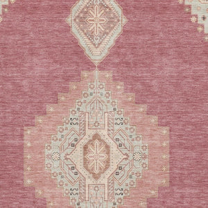HomeRoots 10' X 14' Blush Gray & Pink Oriental Washable Area Rug - Elegant, UV-Protected, Family-Friendly Design 679552
