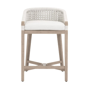 Essentials for Living Montecito Outdoor Counter Stool 6795CS.WHT/WHT/W-ET