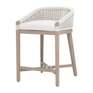 Essentials for Living Montecito Outdoor Counter Stool 6795CS.WHT/WHT/W-ET