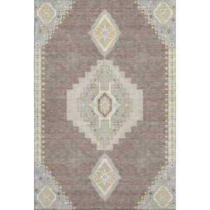 HomeRoots 9' X 12' Elegant Taupe Beige & Ivory Oriental Area Rug – Stain Resistant, UV Protected & Washable! 679611