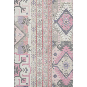 HomeRoots 10' X 14' Pink Ivory and Gray Southwestern Area Rug - Durable, UV Protected, Perfect for Large Spaces! 679654