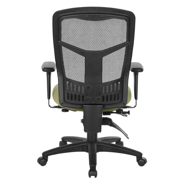 OSP Home Furnishings Progrid® Ergonomic Mesh High Back Office Chair with Lumbar Support and Adjustable Arms 92892-K015