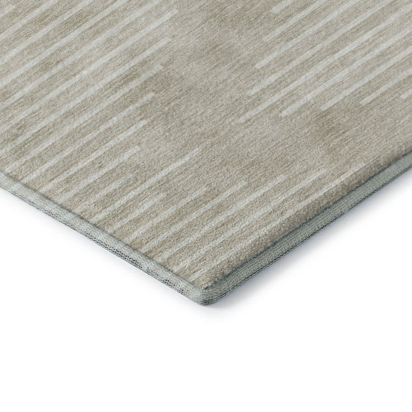 HomeRoots 8' X 10' Beige & Ivory Geometric Washable Area Rug - Stylish, Durable, UV-Protected for Busy Homes 679688