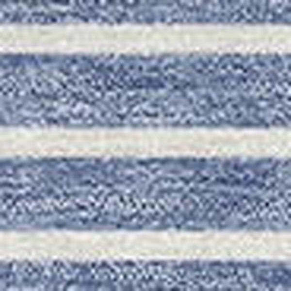 HomeRoots 5' X 8' Denim Blue & Ivory Geometric Washable Area Rug with UV Protection for Stylish Comfort 679710