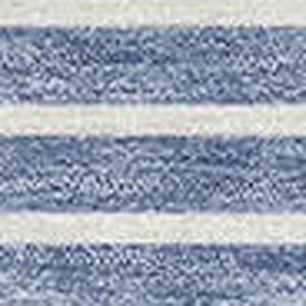 HomeRoots 8' X 10' Stylish Denim Blue & Ivory Geometric Washable Area Rug with UV Protection & Durability 679712