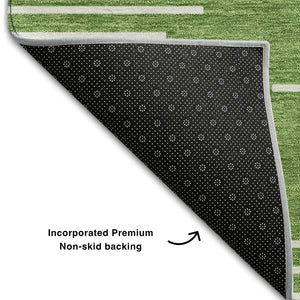 HomeRoots 10' x 14' Green and Ivory Geometric Washable Area Rug – UV Protected, Stain-Resistant, Modern Design 679726