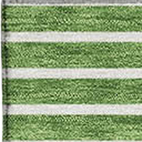 HomeRoots 10' x 14' Green and Ivory Geometric Washable Area Rug – UV Protected, Stain-Resistant, Modern Design 679726