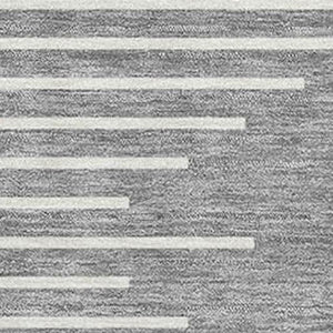 HomeRoots 8' X 10' Gray and Ivory Geometric Washable Area Rug – UV Protected, Stylish, Durable for Any Space 679736