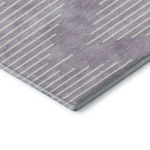 HomeRoots 5' X 8' Geometric Lavender and Ivory Area Rug - Stylish, Durable, Washable with UV Protection! 679746