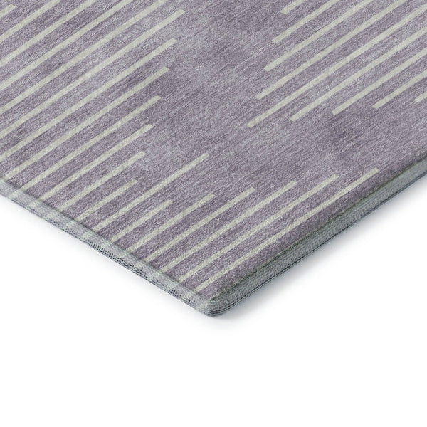 HomeRoots 5' X 8' Geometric Lavender and Ivory Area Rug - Stylish, Durable, Washable with UV Protection! 679746