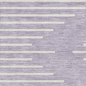 HomeRoots 8' X 10' Modern Lavender & Ivory Geometric Area Rug - Washable, UV-Protected, Durable & Soft! 679748