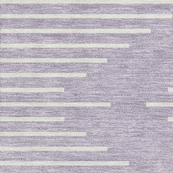 HomeRoots 8' X 10' Modern Lavender & Ivory Geometric Area Rug - Washable, UV-Protected, Durable & Soft! 679748