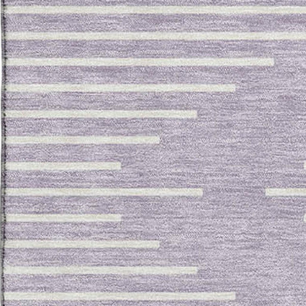 HomeRoots 9' X 12' Stylish Lavender & Ivory Geometric Area Rug - Washable, UV Protected, Perfect for High-Traffic Spaces 679749