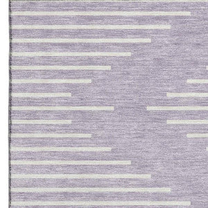 HomeRoots 9' X 12' Stylish Lavender & Ivory Geometric Area Rug - Washable, UV Protected, Perfect for High-Traffic Spaces 679749