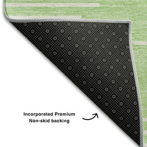 HomeRoots 10' X 14' Mint Green & Ivory Geometric Area Rug - Washable, UV-Protected for Stylish, Durable Spaces! 679756