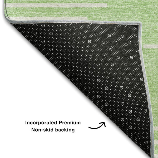 HomeRoots 10' X 14' Mint Green & Ivory Geometric Area Rug - Washable, UV-Protected for Stylish, Durable Spaces! 679756
