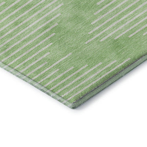 HomeRoots 10' X 14' Mint Green & Ivory Geometric Area Rug - Washable, UV-Protected for Stylish, Durable Spaces! 679756
