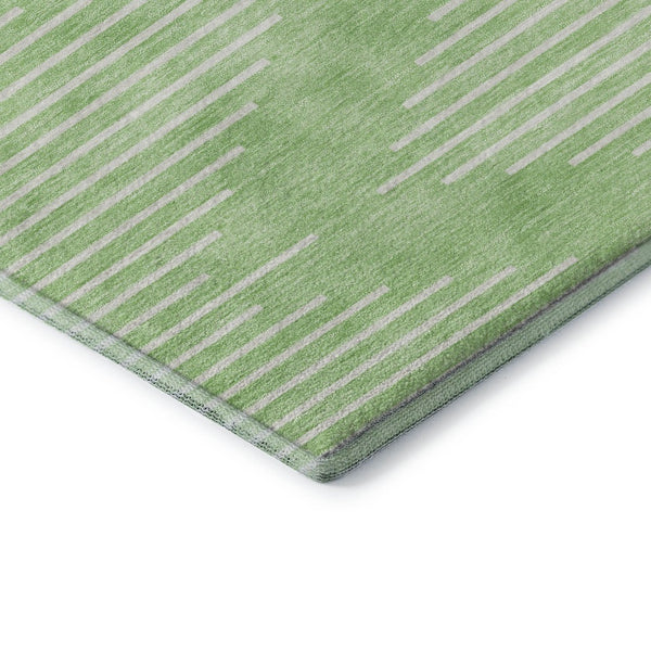 HomeRoots 10' X 14' Mint Green & Ivory Geometric Area Rug - Washable, UV-Protected for Stylish, Durable Spaces! 679756