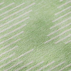 HomeRoots 10' X 14' Mint Green & Ivory Geometric Area Rug - Washable, UV-Protected for Stylish, Durable Spaces! 679756