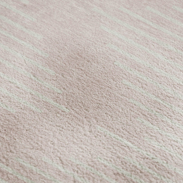 HomeRoots 8' X 10' Modern Pink and Ivory Geometric Area Rug - Washable, Stain-Resistant, UV Protected Softness 679766