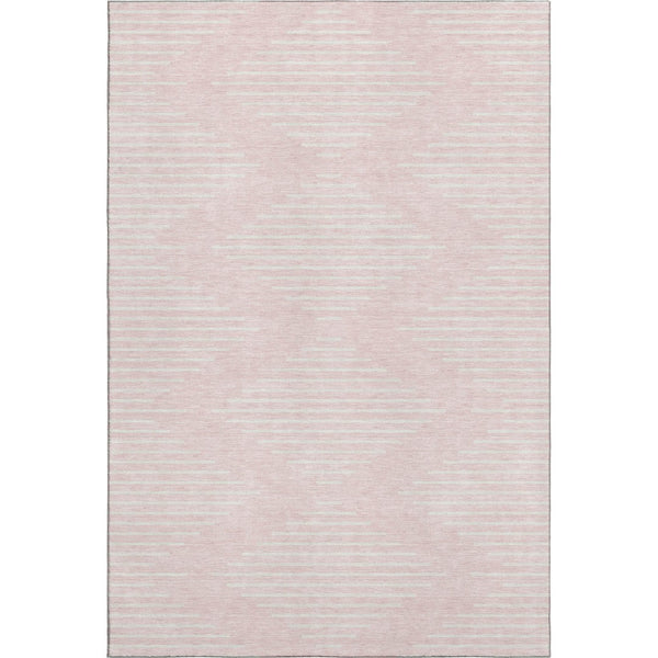 HomeRoots 10' X 14' Pink Geometric Washable Area Rug - UV Protected & Stain-Resistant for Modern Spaces 679768