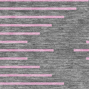 HomeRoots 9' Gray and Pink Geometric Washable Area Rug - UV Protected, Stain Resistant, Pet Friendly Design 679821