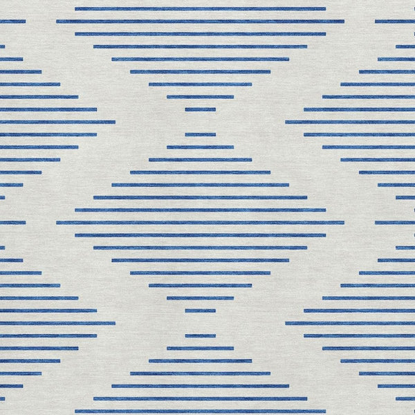 HomeRoots 10' X 14' Ivory & Navy Blue Geometric Area Rug - Stylish, Stain-Resistant, UV Protected for Durability 679828