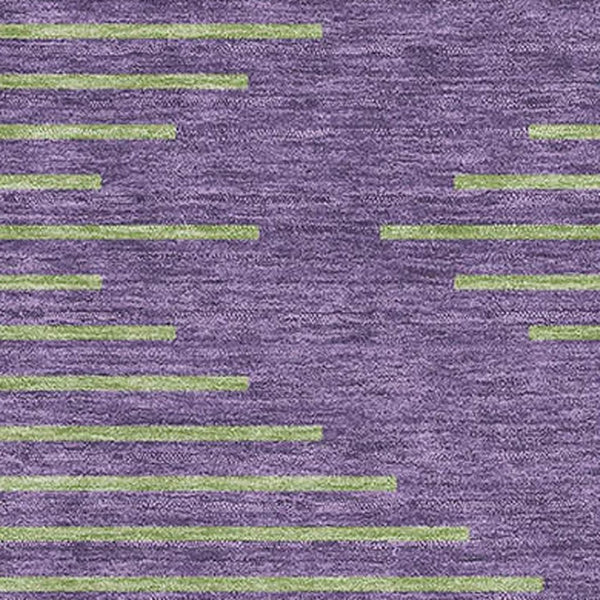 HomeRoots 8' x 10' Vibrant Purple & Lime Green Geometric Washable Area Rug with UV Protection & Non-Slip Backing 679850