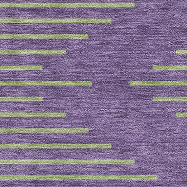 HomeRoots 10' X 14' Vibrant Purple & Lime Green Washable Geometric Area Rug with UV Protection & Stain Resistance 679852