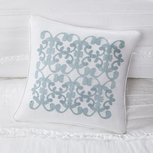 HomeRoots Set of Five White King Ring Stitch Bedding Set – Luxurious Comforter & Shams for Stylish Bedrooms 679875