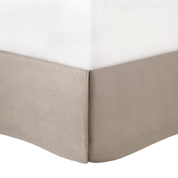 HomeRoots Set of Seven Taupe Queen Bedding Ensemble - Luxurious Comforter & Shams with Ring Stitch Design 679876