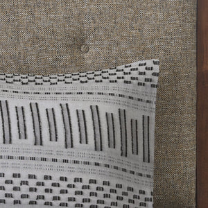 HomeRoots Set of Three Elegant Gray & Ivory Striped Queen Comforter and Shams for Timeless Bedroom Style 679881