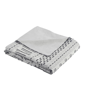 HomeRoots Set of Three Elegant Gray & Ivory Striped Queen Comforter and Shams for Timeless Bedroom Style 679881