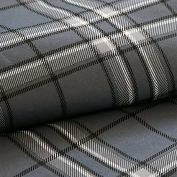 HomeRoots Set of Five Gray and White Plaid Queen Comforter & Sham Set - Luxurious, Soft, Modern Design 679893