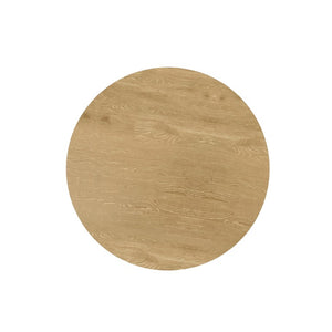 Alpine Furniture Donte Round Coffee Table — 36" Low-Profile Sculptural Pedestal Table, Warm Wood Grain Centerpiece For Cozy Gatherings Natural 6798NAT-65