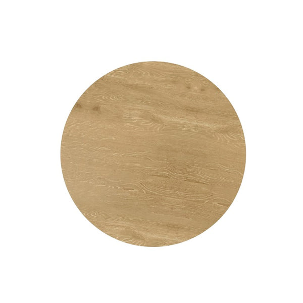 Alpine Furniture Donte Round Coffee Table — 36" Low-Profile Sculptural Pedestal Table, Warm Wood Grain Centerpiece For Cozy Gatherings Natural 6798NAT-65