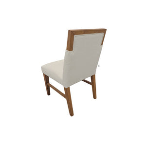Alpine Furniture Donte Oak Side Chairs Set Of 2 — Warm Oak Finish, Cream Upholstery, Solid Rubberwood Comfort 6798OAK-02