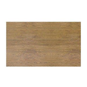Alpine Furniture Donte Sculptural Rectangular Coffee Table With Geometric Base, Solid Rubberwood And Oak Veneer Finish Oak 6798OAK-61