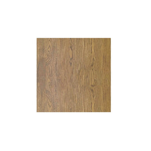 Alpine Furniture Donte Sculptural End Table With Geometric Silhouette — Compact 22" Square Surface, Durable Wood Grain Finish Oak 6798OAK-62