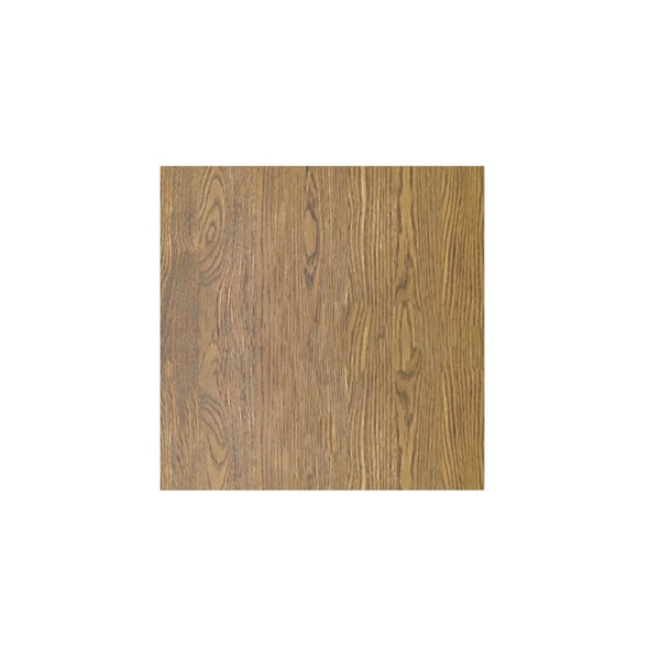 Alpine Furniture Donte Sculptural End Table With Geometric Silhouette — Compact 22" Square Surface, Durable Wood Grain Finish Oak 6798OAK-62